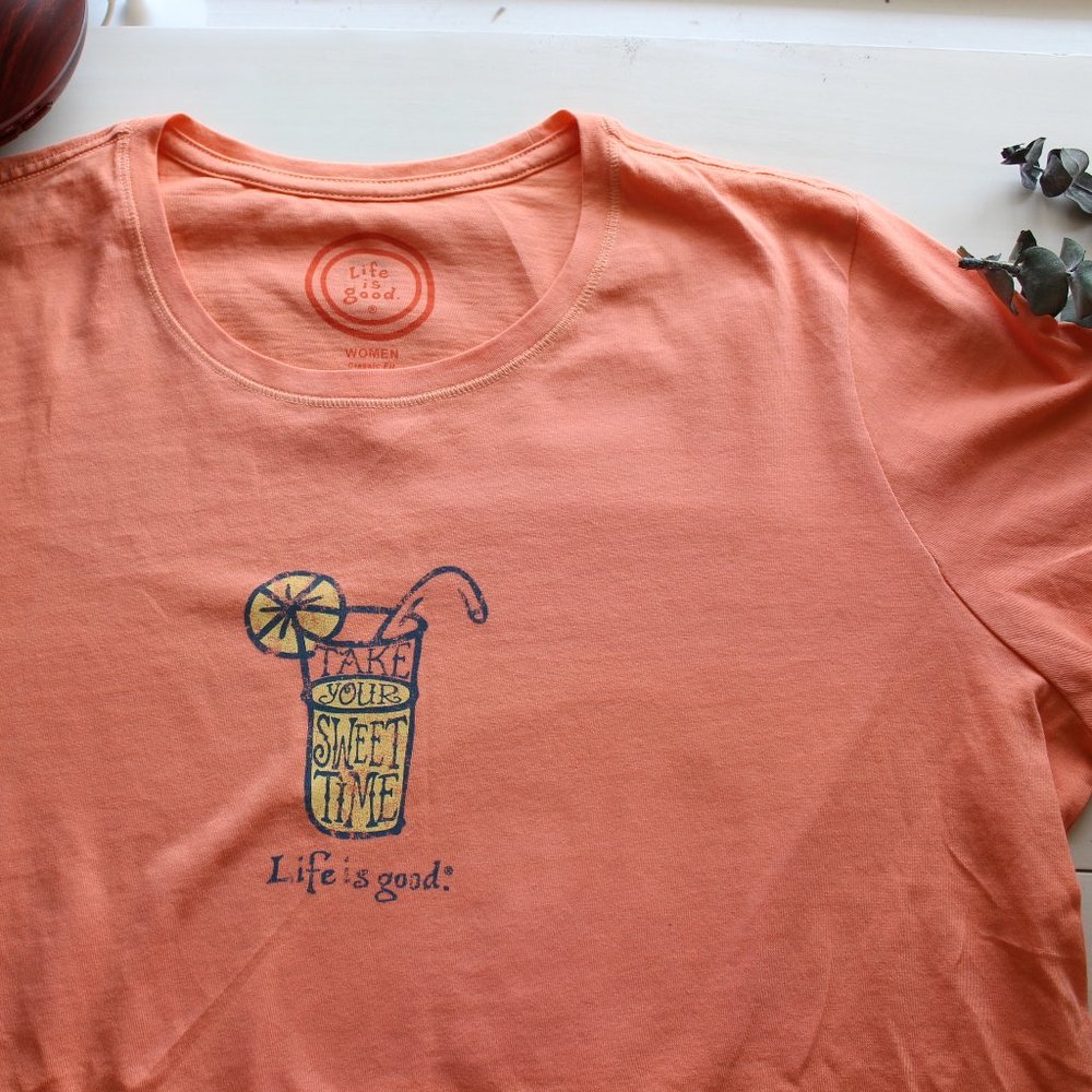 Life is Good Orange T-Shirt ♡